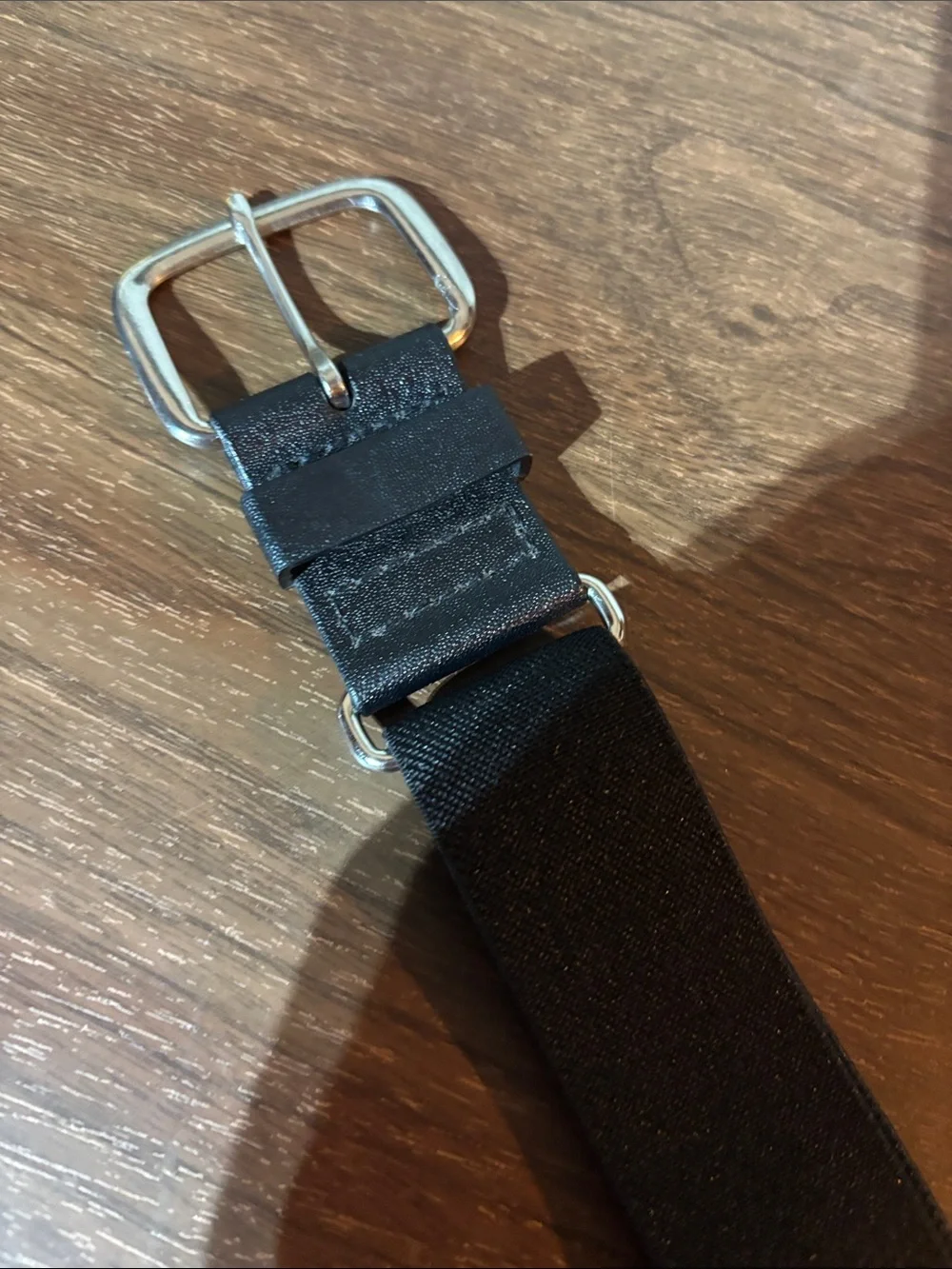 adidas baseball Black Adjustable Kids Belt with Silver Buckle